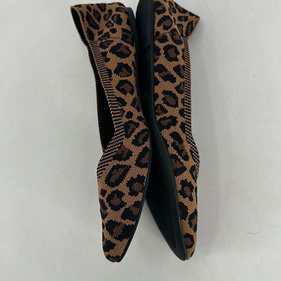NWOT Mia Women's 1889 Animal Print Pointed Toe Ballet Flats Brown Size 6.5 - Picture 4 of 10